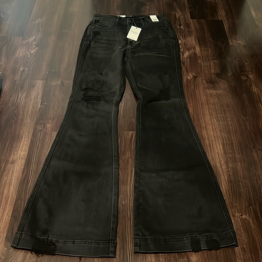 judy blue high waist black flare jeans size 9/29